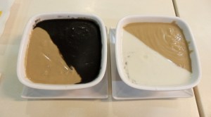 Our porridge (Ming ordered the walnut and almond mix).